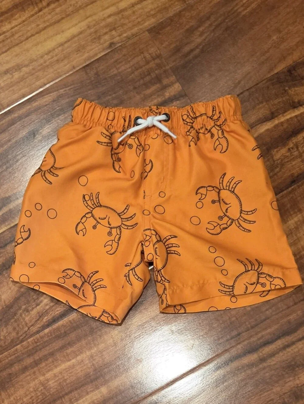 Gymboree EUC 12-18 Months Orange Crab Rashguard and Swim Shorts Set